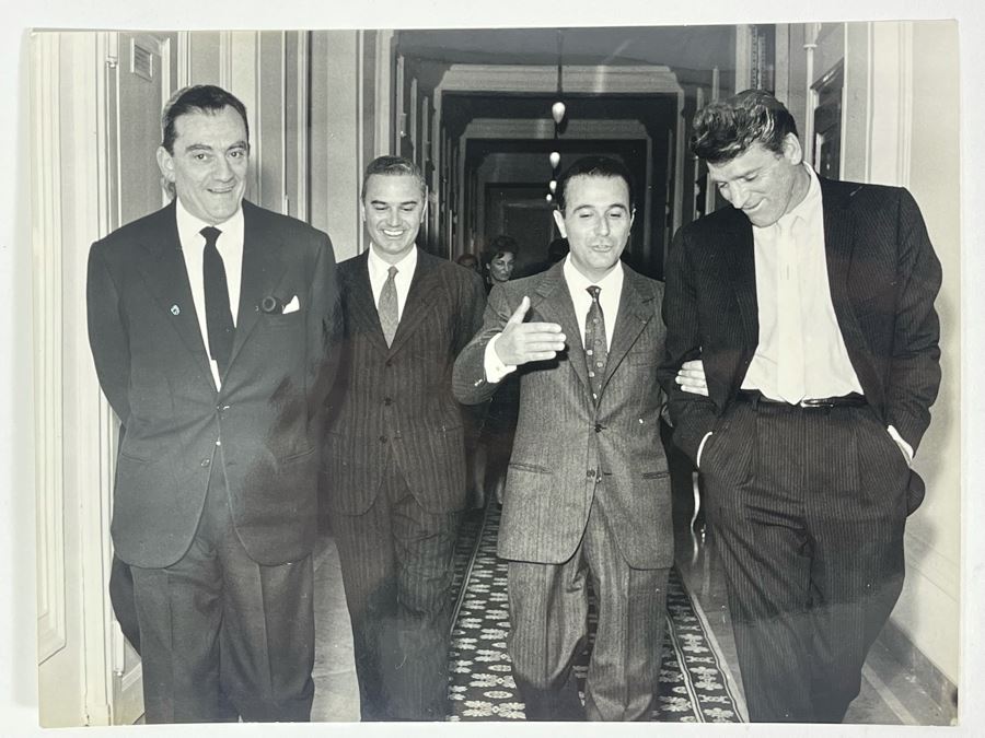 1962 Photo By Giovanni Battista Poletto - Rome, Italy - Co-stars Of Luchino Visconti Film The Leopard (Il Gattopardo) : Burt Lancaster, Luchino Visconti (Photographer G.B. Poletto) 9.5 X 7.25 [Photo 2]