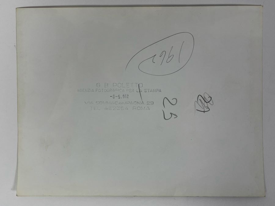 1962 Photo By Giovanni Battista Poletto - Rome, Italy - Co-stars Of Luchino Visconti Film The Leopard (Il Gattopardo) : Burt Lancaster, Luchino Visconti (Photographer G.B. Poletto) 9.5 X 7.25 [Photo 4]