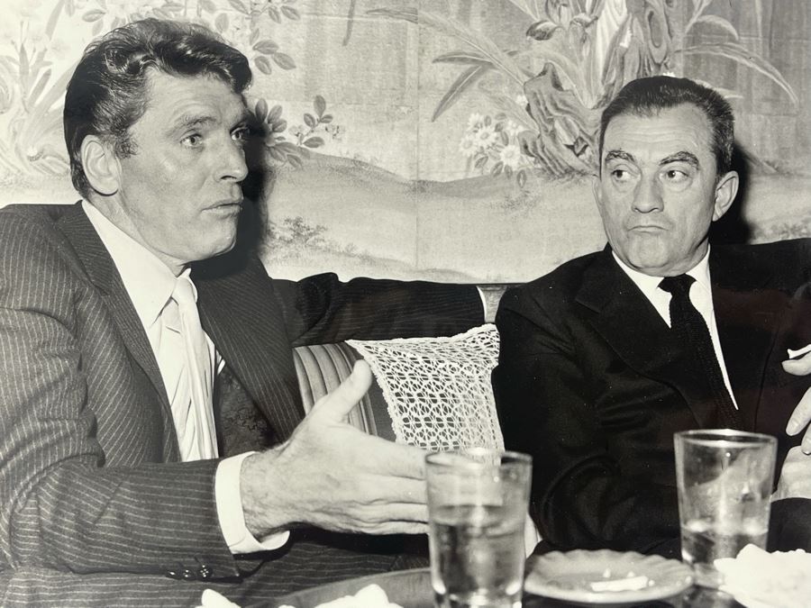 1962 Photo By Giovanni Battista Poletto - Rome, Italy - Co-stars Of Luchino Visconti Film The Leopard (Il Gattopardo) : Burt Lancaster, Luchino Visconti (Photographer G.B. Poletto) 9.5 X 7.25 [Photo 3]