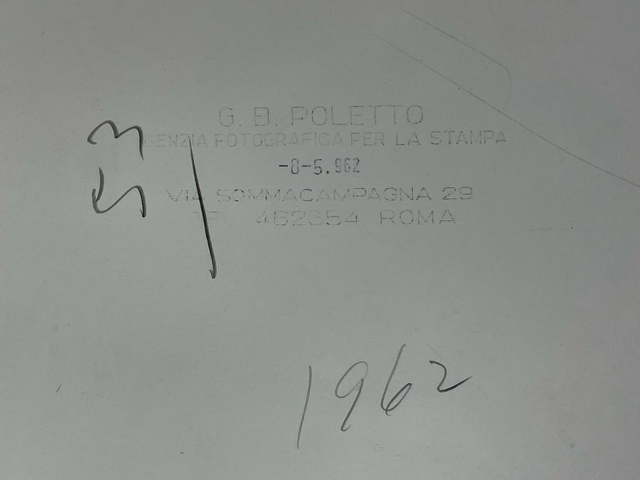 1962 Photo By Giovanni Battista Poletto - Rome, Italy - Co-stars Of Luchino Visconti Film The Leopard (Il Gattopardo) : Burt Lancaster, Claudia Cardinale, Alain Delon, Paolo Stoppa (Photographer G.B. Poletto) 9.5 X 7.25 [Photo 7]