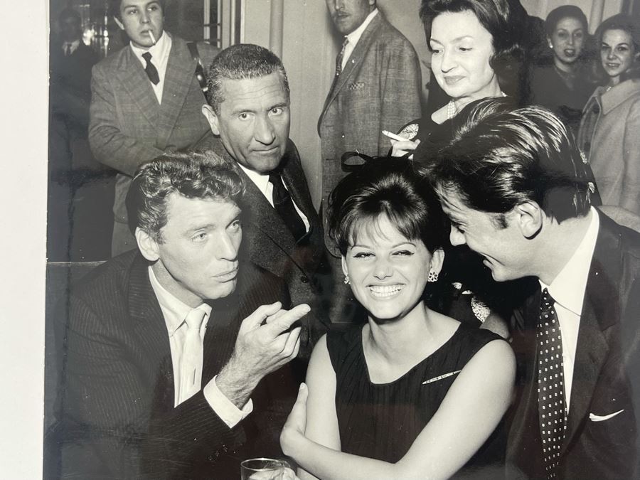 1962 Photo By Giovanni Battista Poletto - Rome, Italy - Co-stars Of Luchino Visconti Film The Leopard (Il Gattopardo) : Burt Lancaster, Claudia Cardinale, Alain Delon, Paolo Stoppa (Photographer G.B. Poletto) 9.5 X 7.25 [Photo 5]
