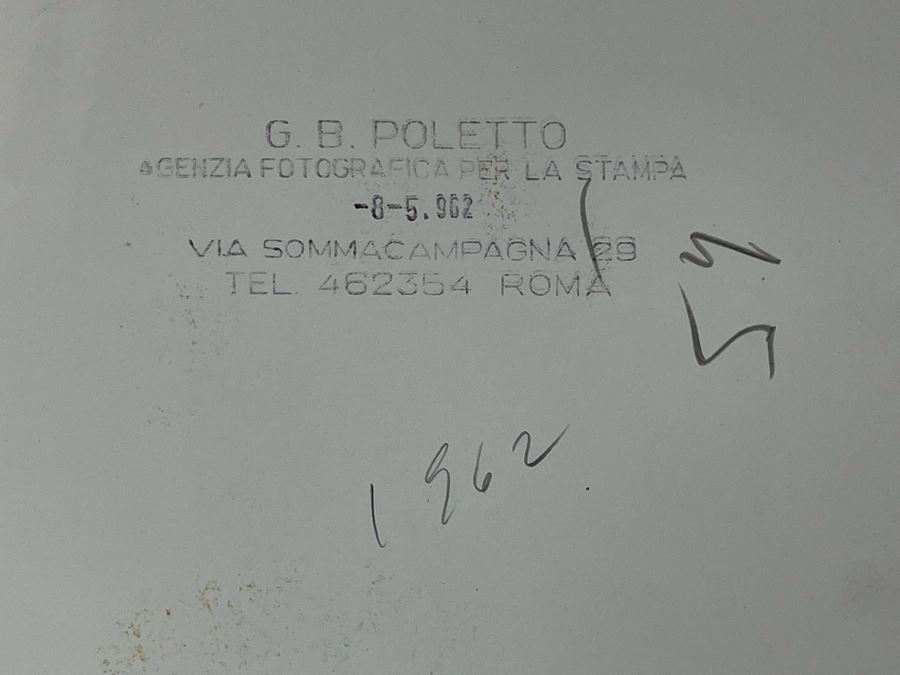 1962 Photo By Giovanni Battista Poletto - Rome, Italy - Co-stars Of Luchino Visconti Film The Leopard (Il Gattopardo) : Claudia Cardinale, Alain Delon (Photographer G.B. Poletto) 9.5 X 7.25 [Photo 4]