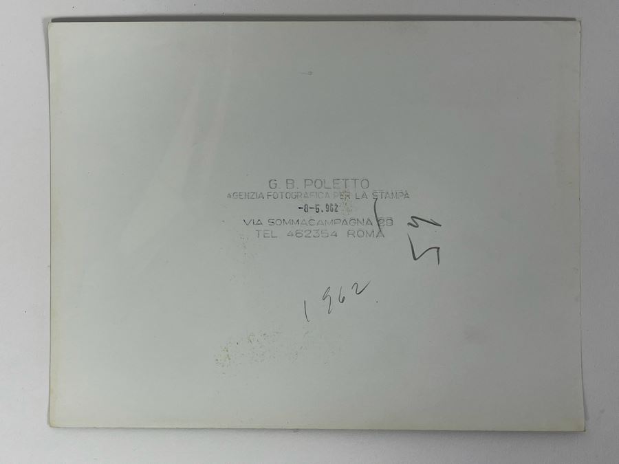 1962 Photo By Giovanni Battista Poletto - Rome, Italy - Co-stars Of Luchino Visconti Film The Leopard (Il Gattopardo) : Claudia Cardinale, Alain Delon (Photographer G.B. Poletto) 9.5 X 7.25 [Photo 3]