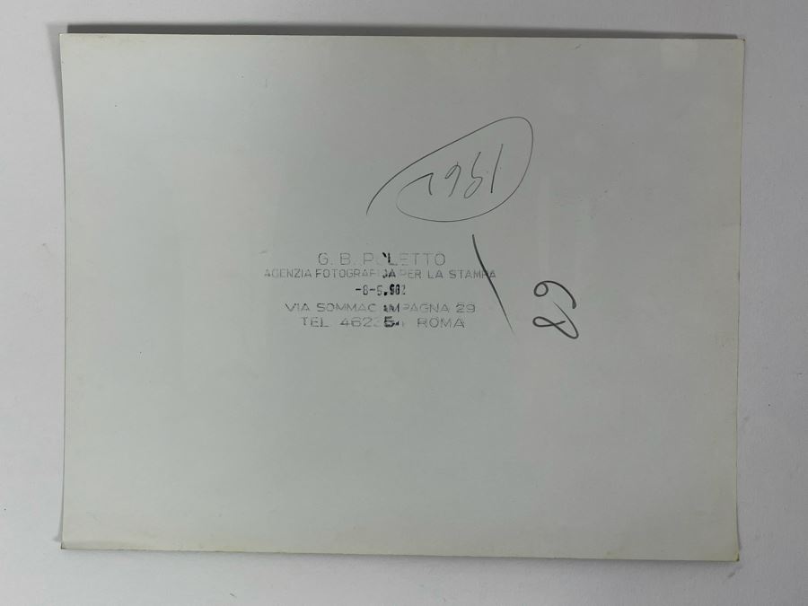 1962 Photo By Giovanni Battista Poletto - Rome, Italy - Co-stars Of Luchino Visconti Film The Leopard (Il Gattopardo) : Burt Lancaster, Claudia Cardinale, Alain Delon (Photographer G.B. Poletto) 9.5 X 7.25 [Photo 5]