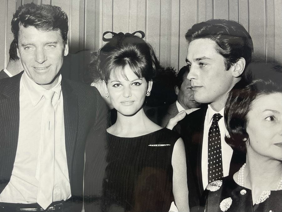 1962 Photo By Giovanni Battista Poletto - Rome, Italy - Co-stars Of Luchino Visconti Film The Leopard (Il Gattopardo) : Burt Lancaster, Claudia Cardinale, Alain Delon (Photographer G.B. Poletto) 9.5 X 7.25 [Photo 3]