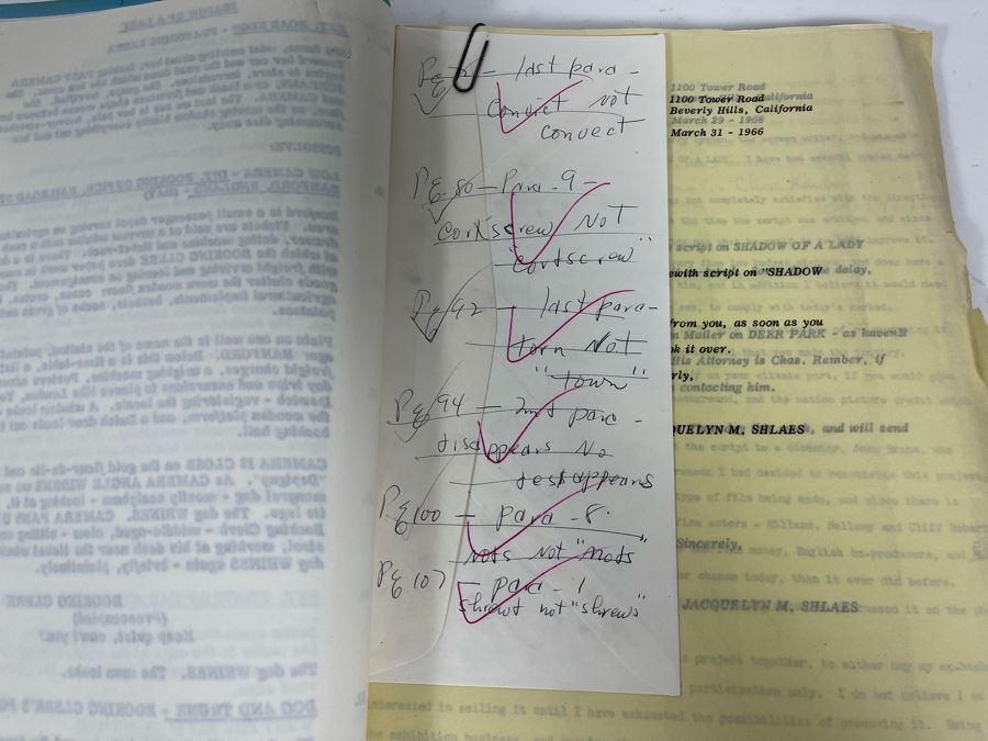 Three Scripts Of Shadow Of A Lady By Barre Lyndon Based On Book By Holly Roth [Photo 8]