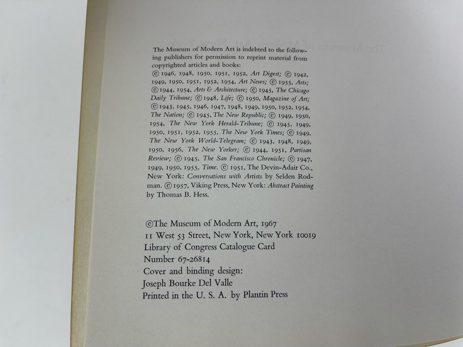 Jackson Pollock Art Book By Francis V. O'Connor The Museum Of Modern Art, New York 1967 [Photo 5]