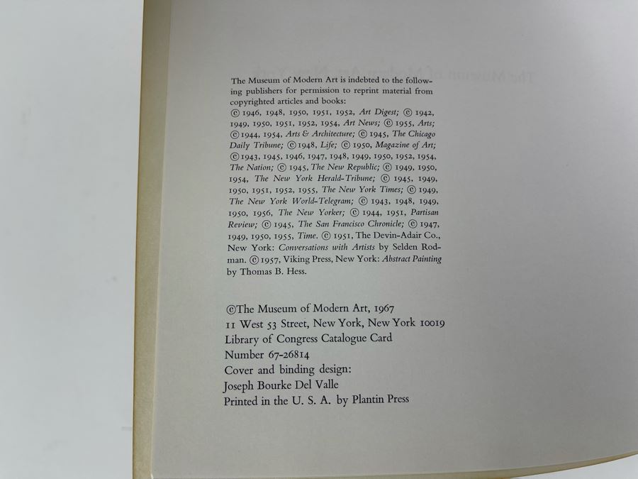 Jackson Pollock Art Book By Francis V. O'Connor The Museum Of Modern Art, New York 1967 [Photo 4]