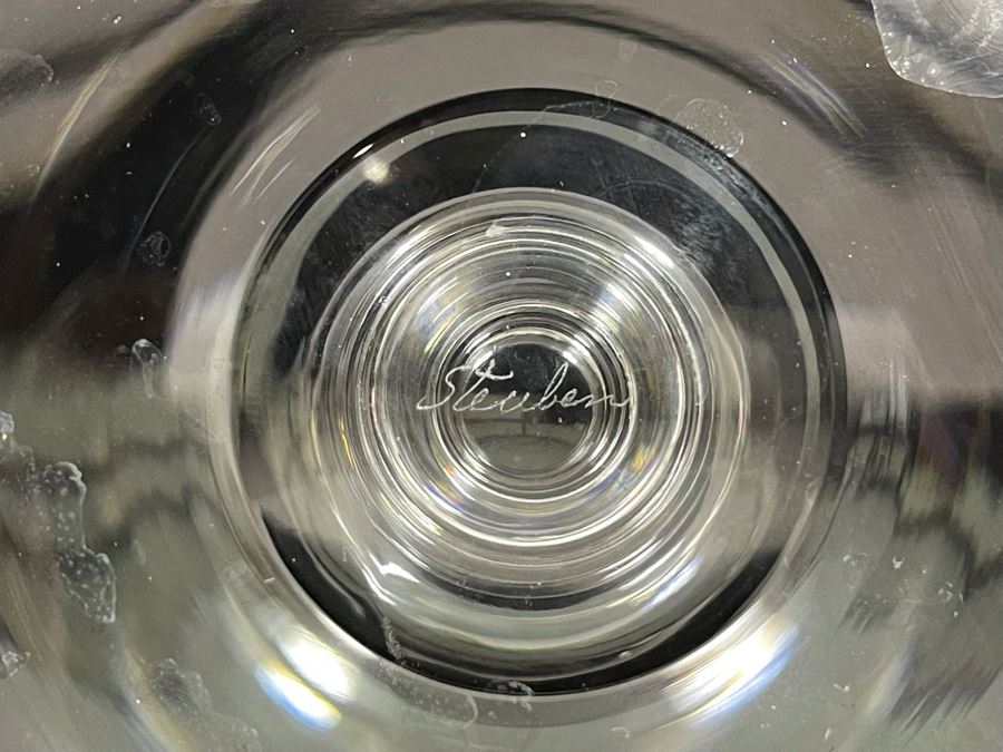 Eight Steuben Glass Water Goblets Stemware 5.25H 6268 Retails $879 [Photo 13]
