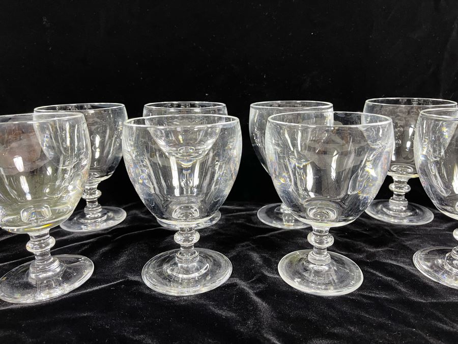 Eight Steuben Glass Water Goblets Stemware 5.25H 6268 Retails $879 [Photo 7]
