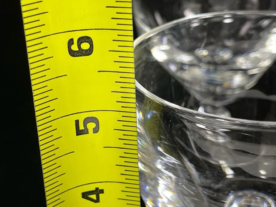 Eight Steuben Glass Water Goblets Stemware 5.25H 6268 Retails $879 [Photo 13]