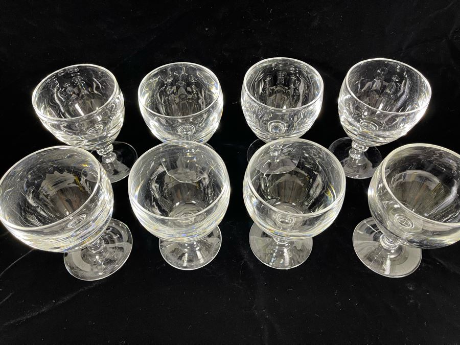 Eight Steuben Glass Water Goblets Stemware 5.25H 6268 Retails $879 [Photo 7]