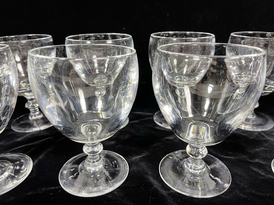 Eight Steuben Glass Water Goblets Stemware 5.25H 6268 Retails $879 [Photo 8]