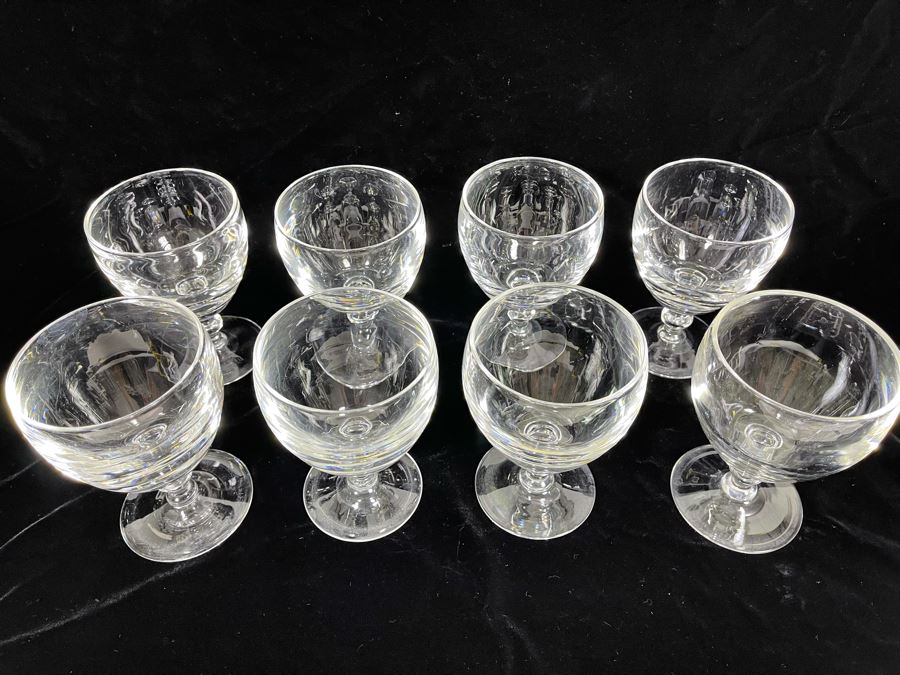 Eight Steuben Glass Water Goblets Stemware 5.25H 6268 Retails $879 [Photo 6]