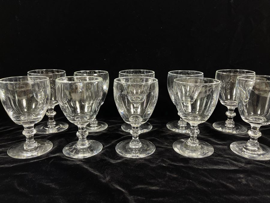 Ten Steuben Glass Claret Wine Glasses Stemware 4 5/8 6268 Retails $849 [Photo 3]