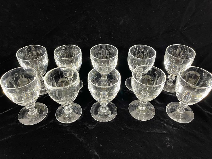 Ten Steuben Glass Claret Wine Glasses Stemware 4 5/8 6268 Retails $849 [Photo 5]