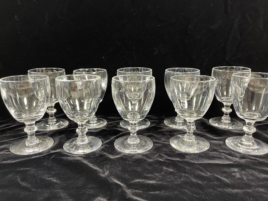 Ten Steuben Glass Claret Wine Glasses Stemware 4 5/8 6268 Retails $849 [Photo 2]