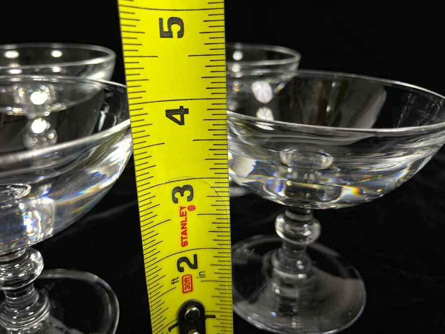 Eight Steuben Glass Champagne / Tall Sherbert Glasses Stemware 3 3/4 6268 [Photo 10]