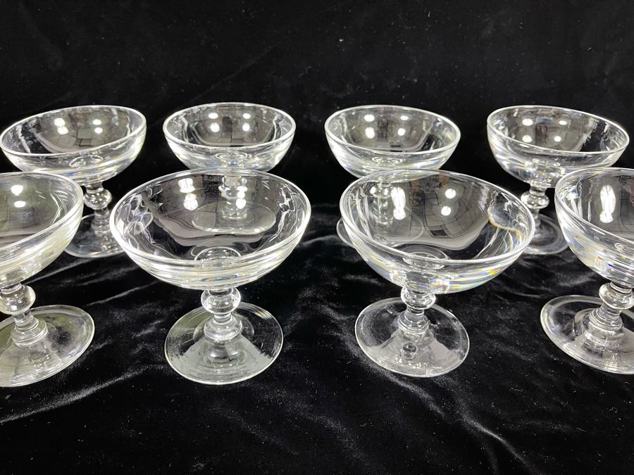 Eight Steuben Glass Champagne / Tall Sherbert Glasses Stemware 3 3/4 6268 [Photo 6]