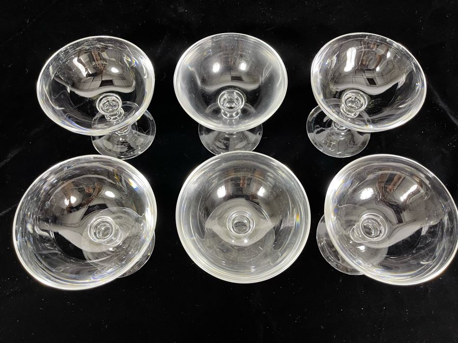 Six Steuben Glass Champagne / Tall Sherbert Glasses Stemware 3 3/4 6268 [Photo 7]
