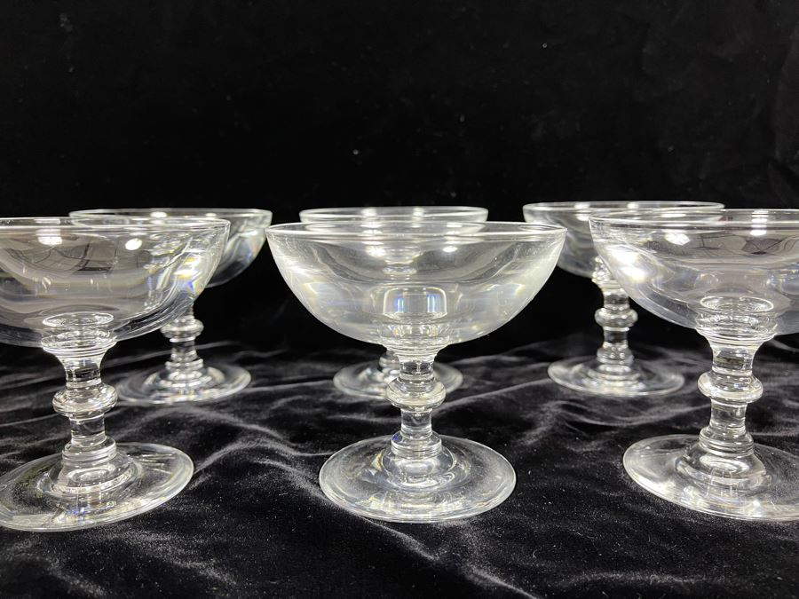 Six Steuben Glass Champagne / Tall Sherbert Glasses Stemware 3 3/4 6268 [Photo 9]
