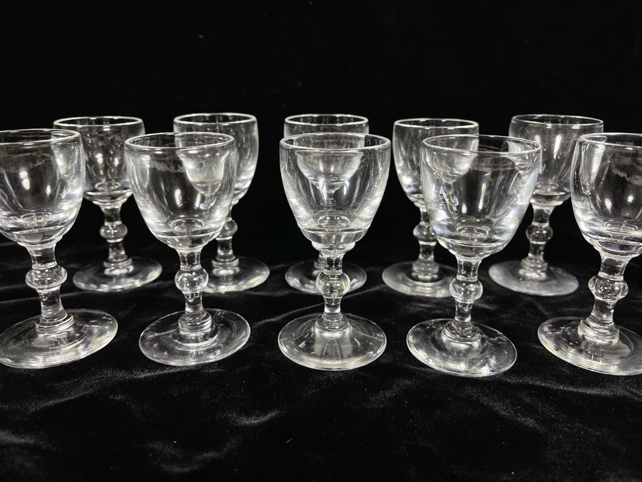 Ten Steuben Glass Cordial Glasses Stemware 3 1/2 6268 [Photo 4]