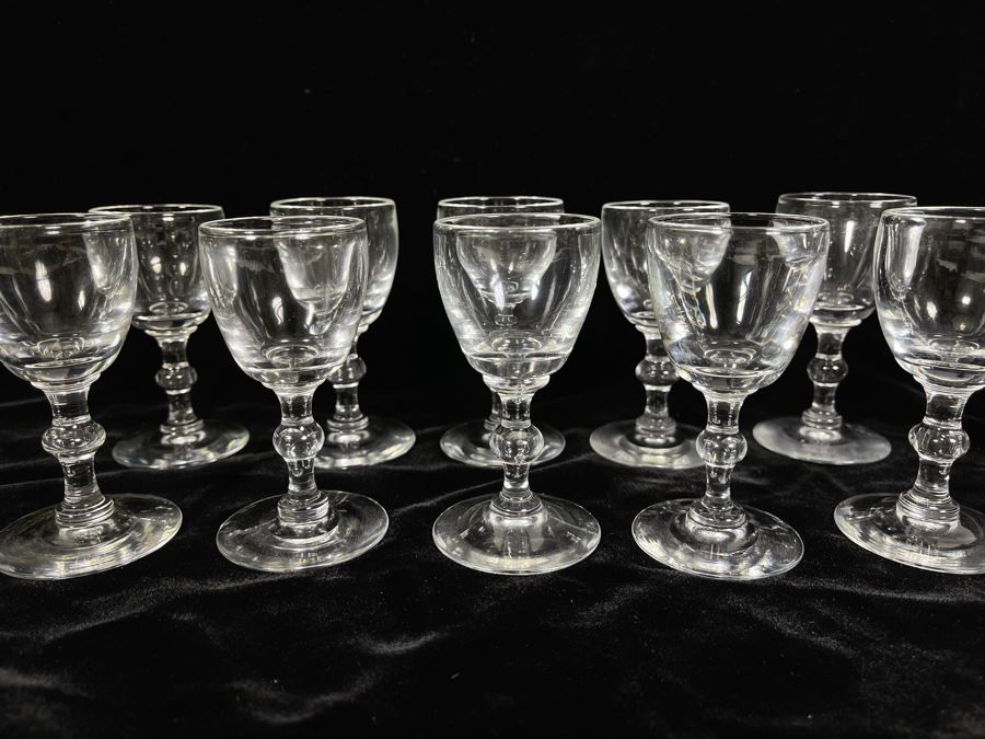 Ten Steuben Glass Cordial Glasses Stemware 3 1/2 6268 [Photo 6]