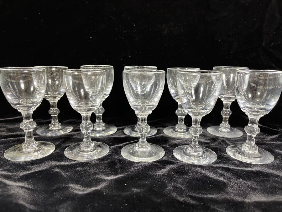 Ten Steuben Glass Cordial Glasses Stemware 3 1/2 6268 [Photo 2]