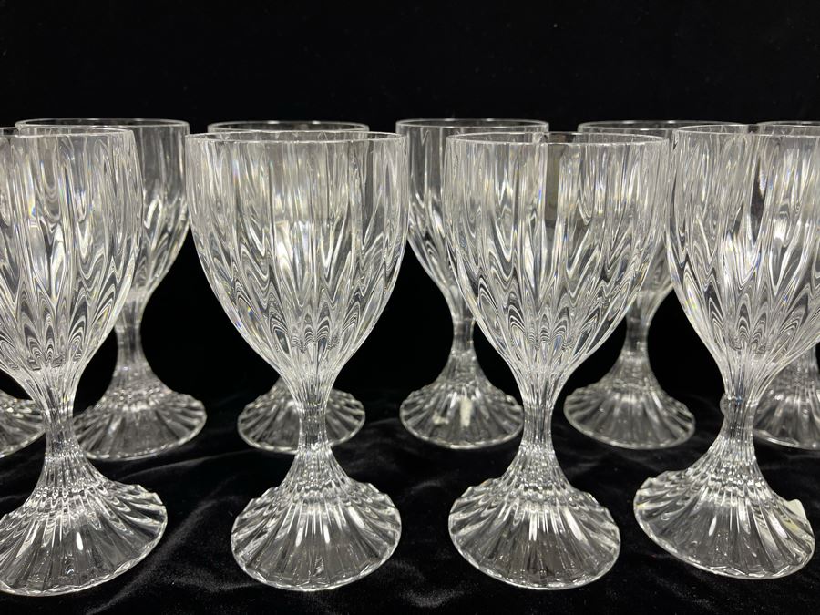 Twelve Baccarat Style Wine Glasses (Believed To Be Mikasa Park Lane) 6 3/8H [Photo 9]