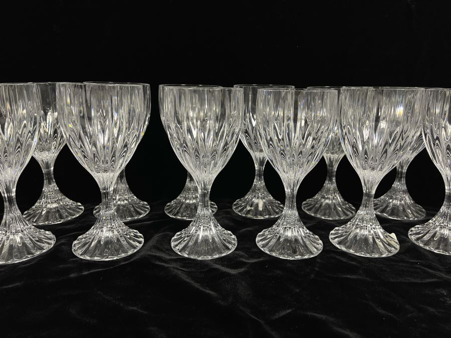Twelve Baccarat Style Wine Glasses (Believed To Be Mikasa Park Lane) 6 3/8H [Photo 4]