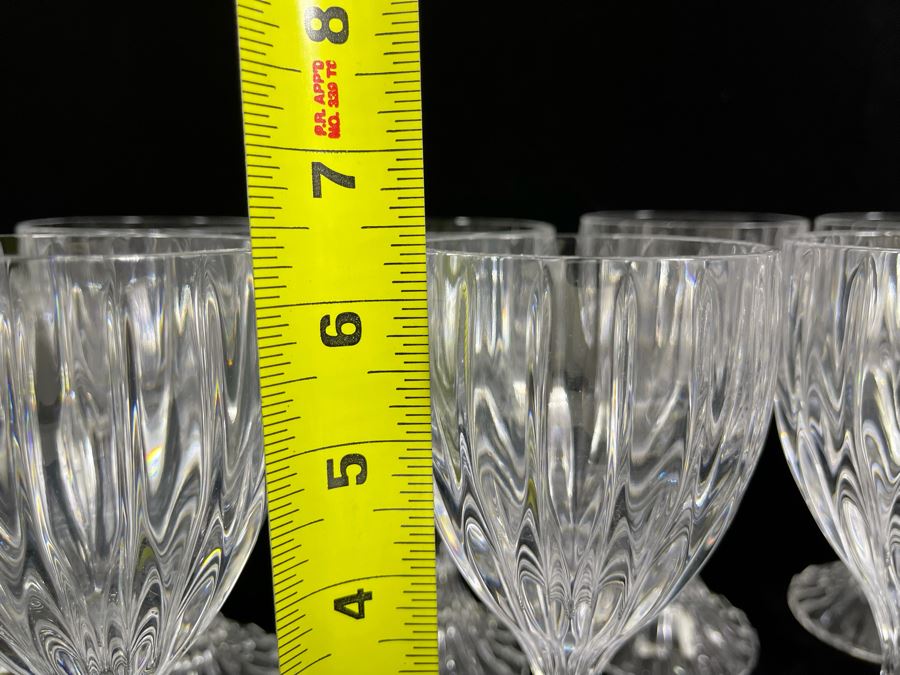 Twelve Baccarat Style Wine Glasses (Believed To Be Mikasa Park Lane) 6 3/8H [Photo 11]