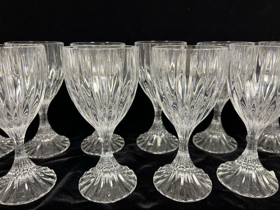 Twelve Baccarat Style Wine Glasses (Believed To Be Mikasa Park Lane) 6 3/8H [Photo 10]