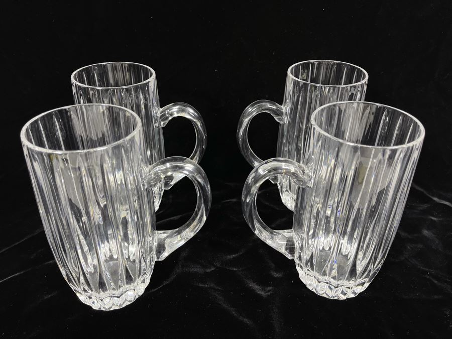 Four Baccarat Style Beer Stein Glasses (Believed To Be Mikasa Park Lane) 7H [Photo 3]