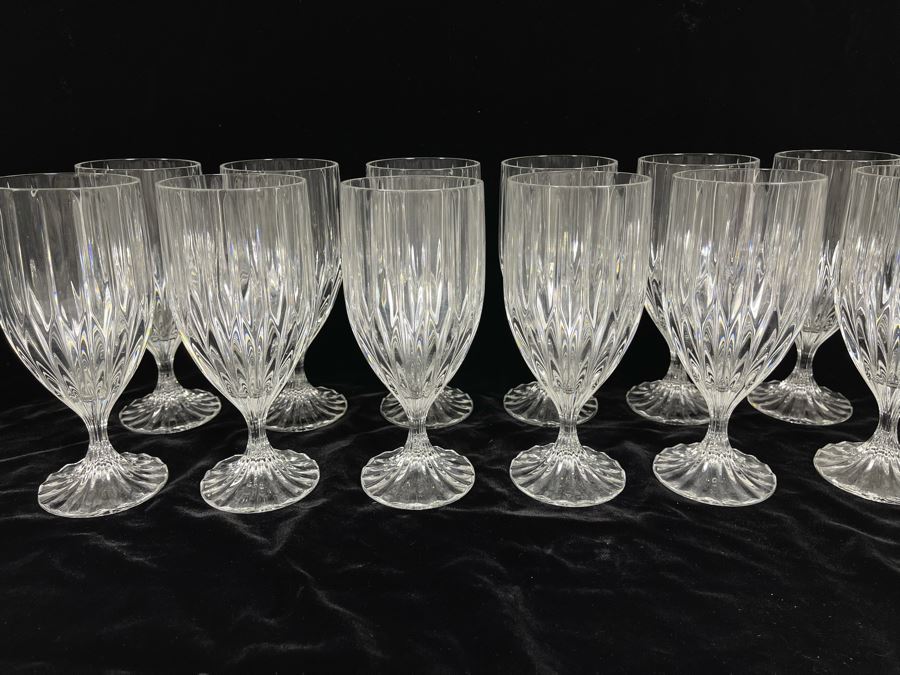 Twelve Baccarat Style Ice Tea Glasses (Believed To Be Mikasa Park Lane) 7 1/4H [Photo 2]