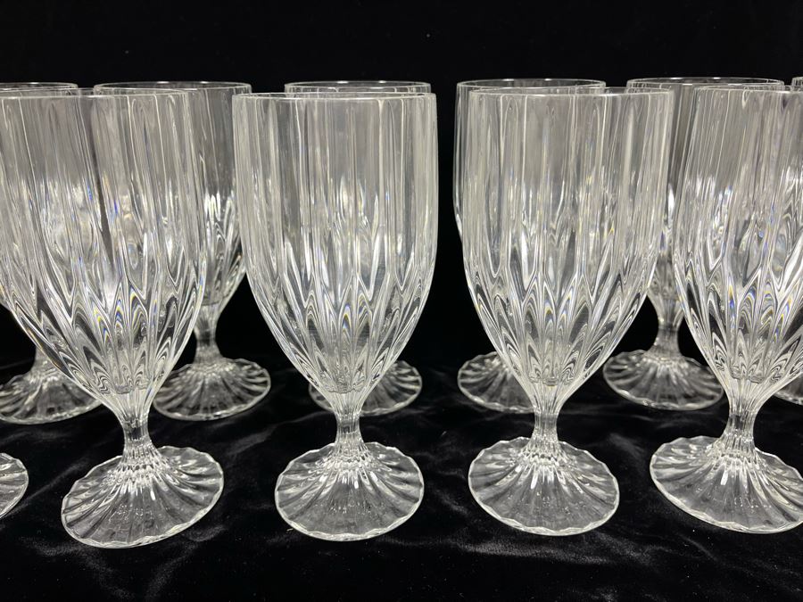 Twelve Baccarat Style Ice Tea Glasses (Believed To Be Mikasa Park Lane) 7 1/4H [Photo 7]
