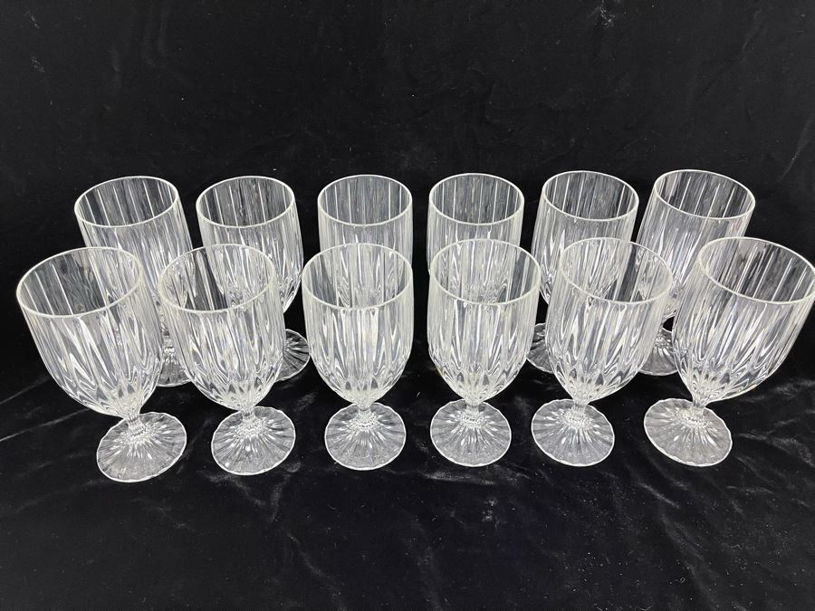 Twelve Baccarat Style Ice Tea Glasses (Believed To Be Mikasa Park Lane) 7 1/4H [Photo 6]