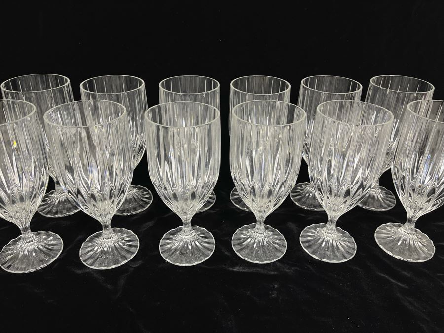 Twelve Baccarat Style Ice Tea Glasses (Believed To Be Mikasa Park Lane) 7 1/4H [Photo 4]