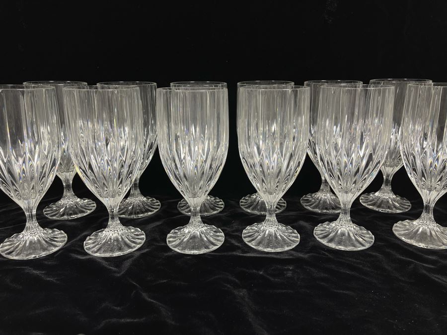 Twelve Baccarat Style Ice Tea Glasses (Believed To Be Mikasa Park Lane) 7 1/4H [Photo 3]