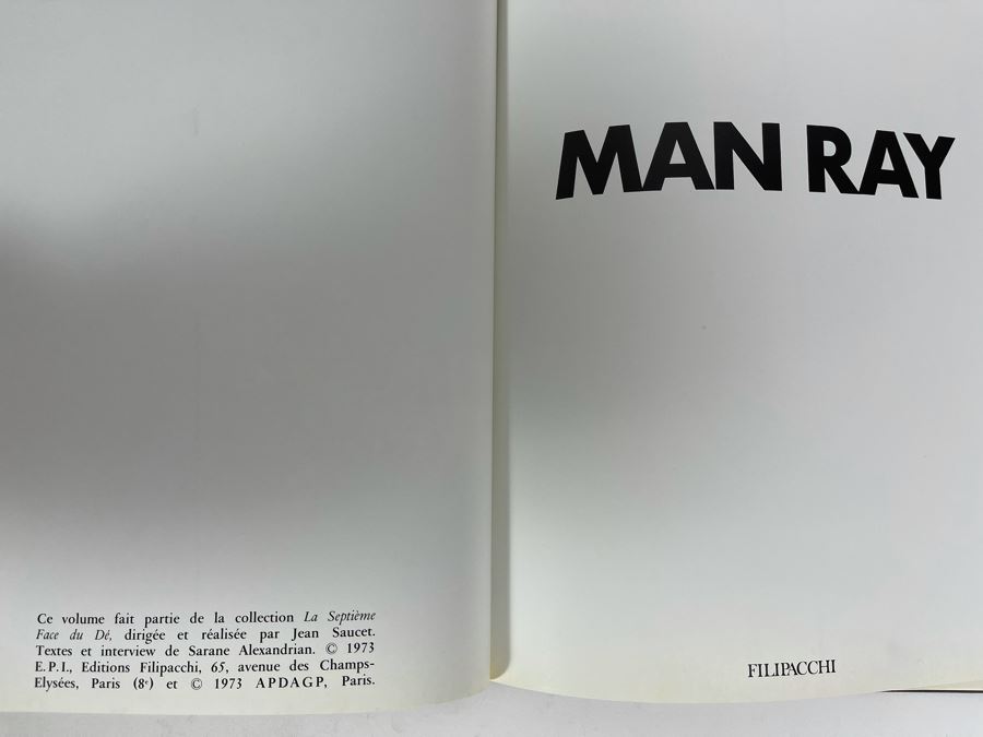 1973 Man Ray Artist Book Filipacchi In French [Photo 4]