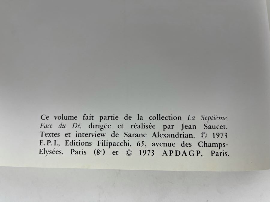 1973 Man Ray Artist Book Filipacchi In French [Photo 5]