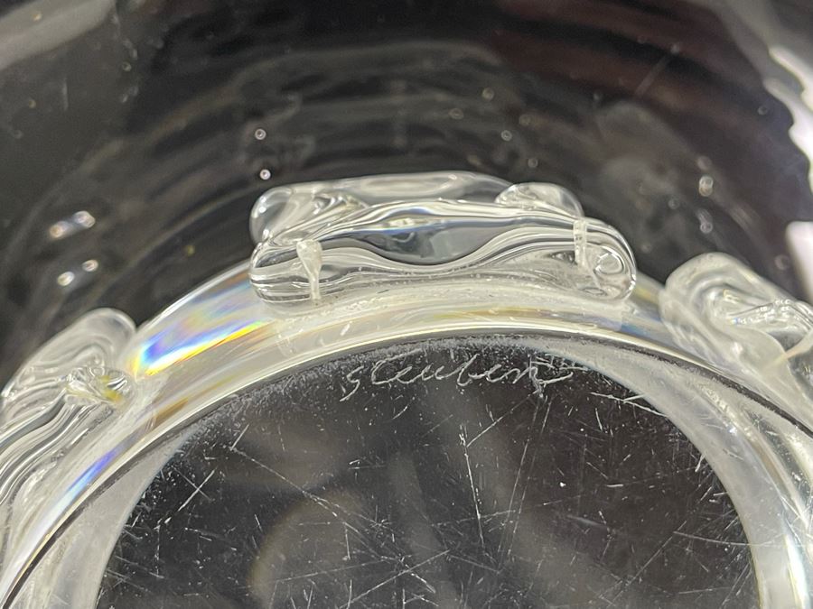 Large Steuben Glass Centerpiece Footed Bowl 9W X 7 1/4H [Photo 11]