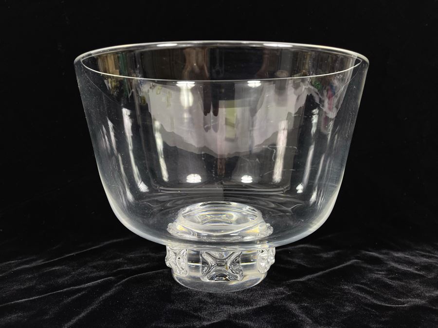 Large Steuben Glass Centerpiece Footed Bowl 9W X 7 1/4H [Photo 6]