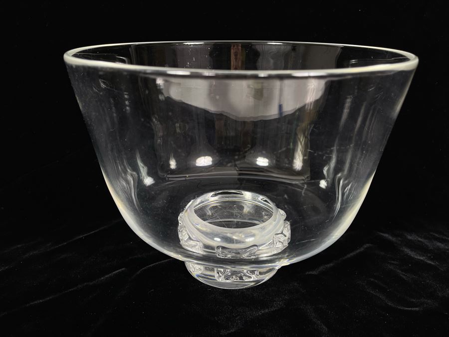 Large Steuben Glass Centerpiece Footed Bowl 9W X 7 1/4H [Photo 5]