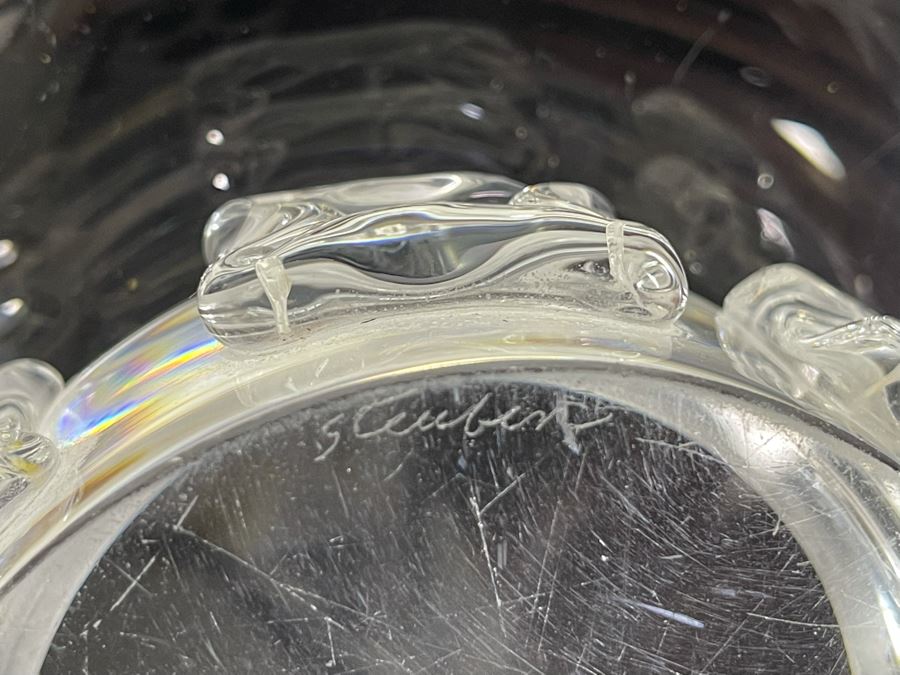 Large Steuben Glass Centerpiece Footed Bowl 9W X 7 1/4H [Photo 10]