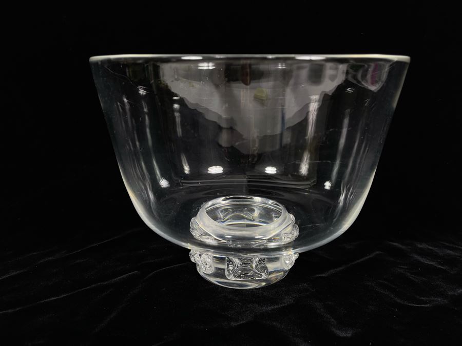 Large Steuben Glass Centerpiece Footed Bowl 9W X 7 1/4H [Photo 4]