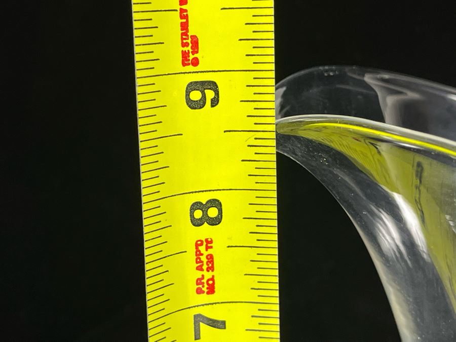 Steuben Glass Footed Pitcher 8 3/4H (Slight Chip On Base - See Photos) [Photo 12]