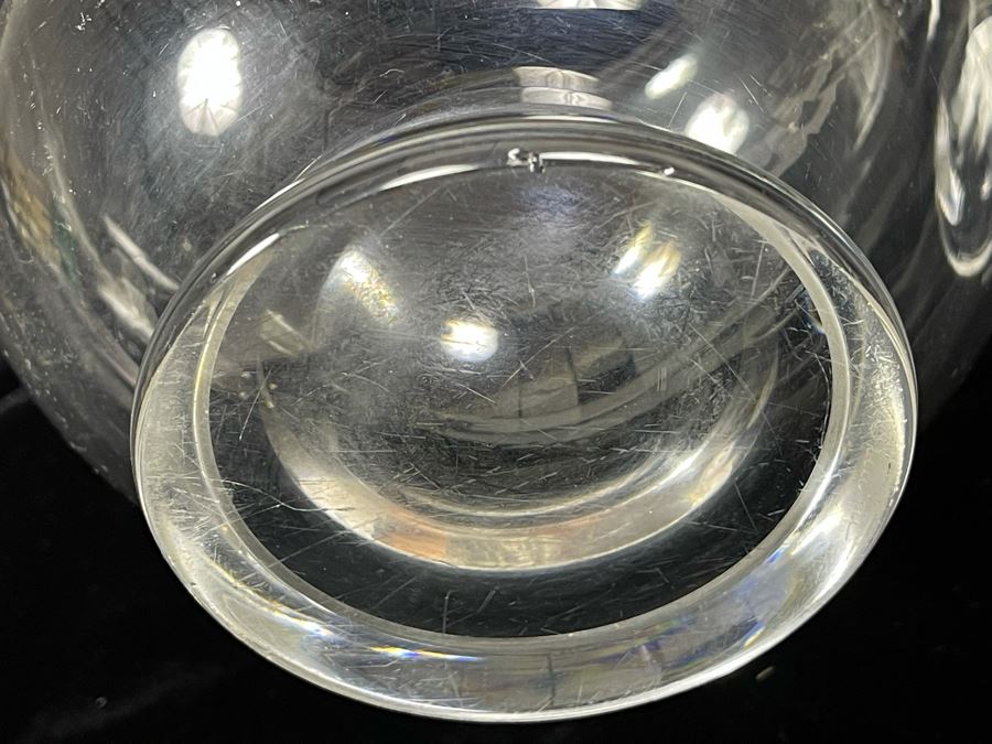 Steuben Glass Footed Pitcher 8 3/4H (Slight Chip On Base - See Photos) [Photo 10]