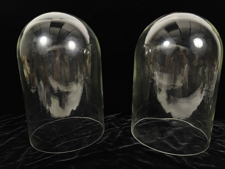 Pair Of Glass Domes 13H [Photo 3]