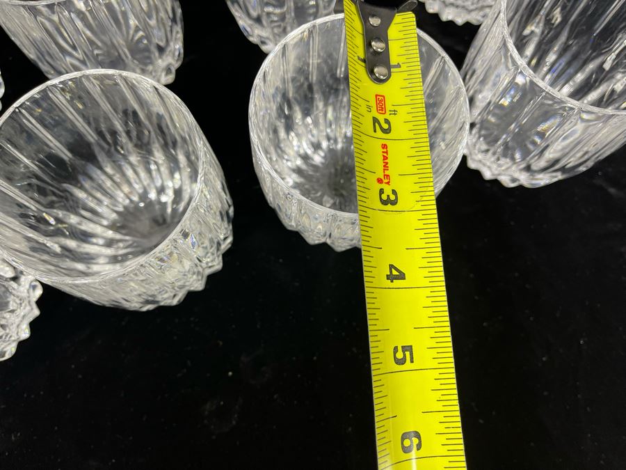 Twelve Baccarat Style Double Old Fashioned Glasses (Believed To Be Mikasa Park Lane) 3 7/8H [Photo 8]