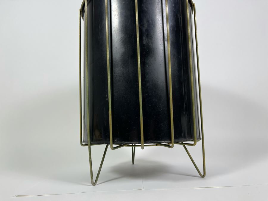 JUST ADDED MidCentury Modern Metal Wastebasket 15H X 11W
